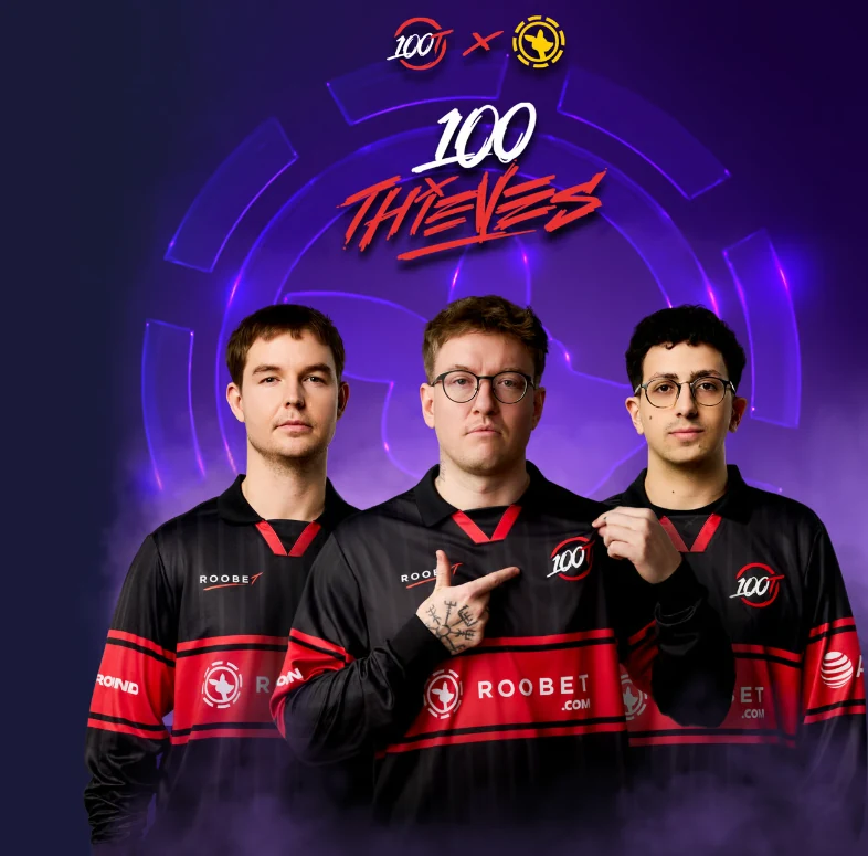 100 Thieves Roobet CS2 team